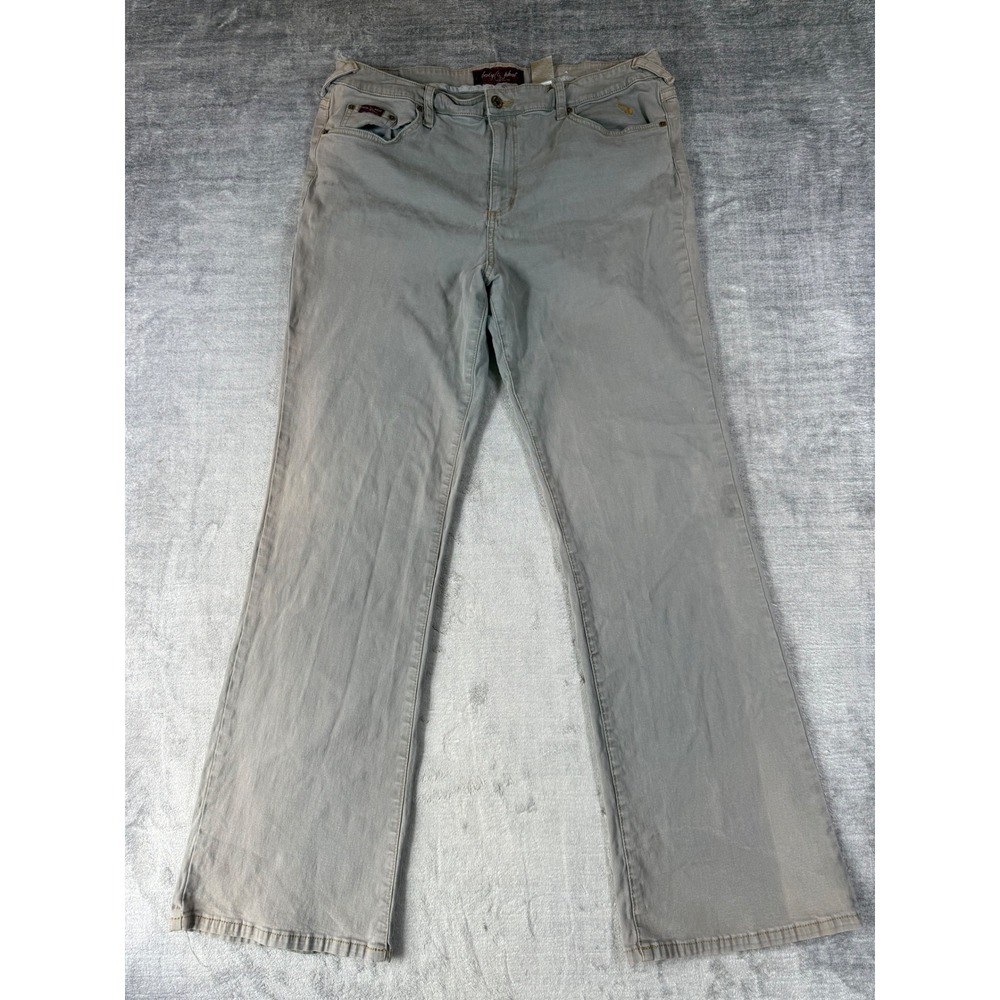 Baby Phat Jeans Womens 20 Gray Flare Vintage Y2K Embroidered Logo Streetwear